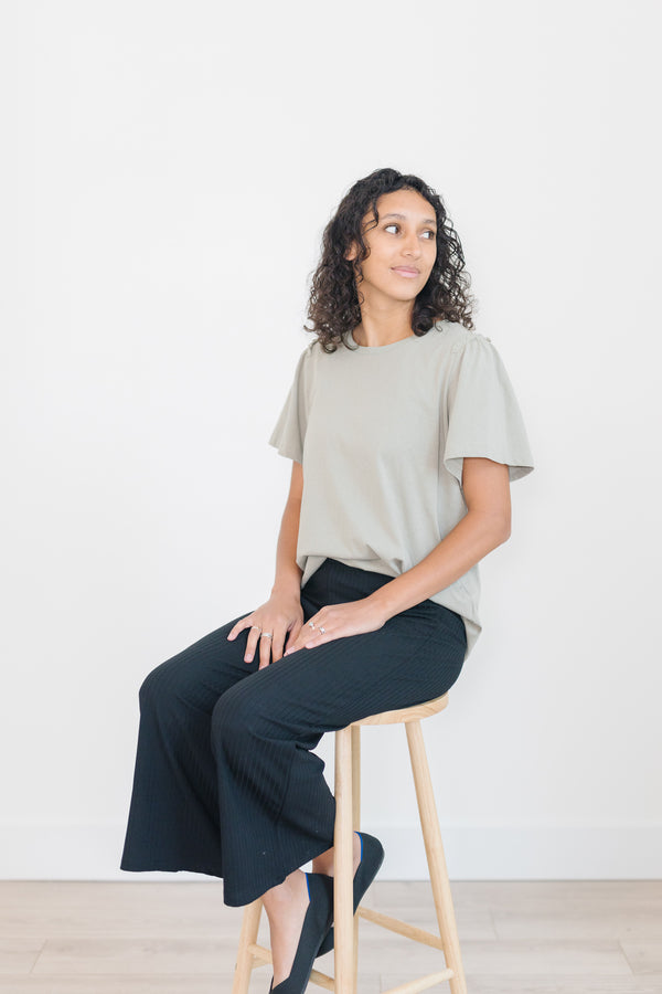 Not-So-Basic Tee in Sage