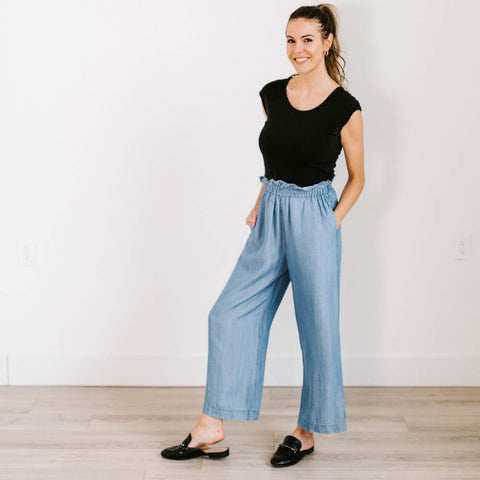 The 360 Pant in Chambray