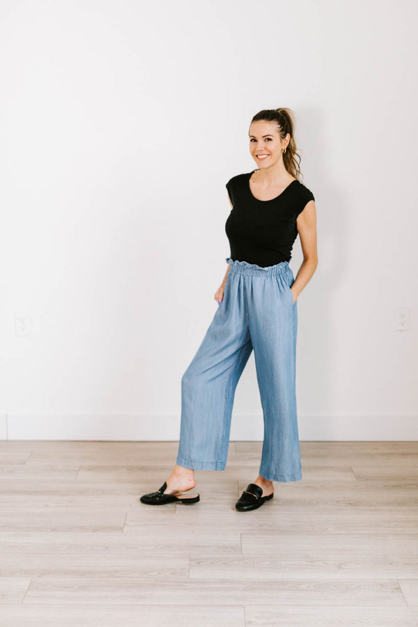 The 360 Pant in Chambray