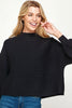 Bubble Sleeve Mod Mock Sweater in Black